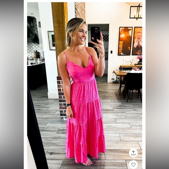 SHEIN Dresses & Skirts - 🎉SOLD🎉SHEIN hot pink tie back dress